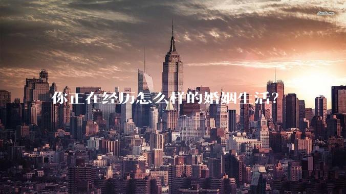你正在经历怎么样的婚姻生活？